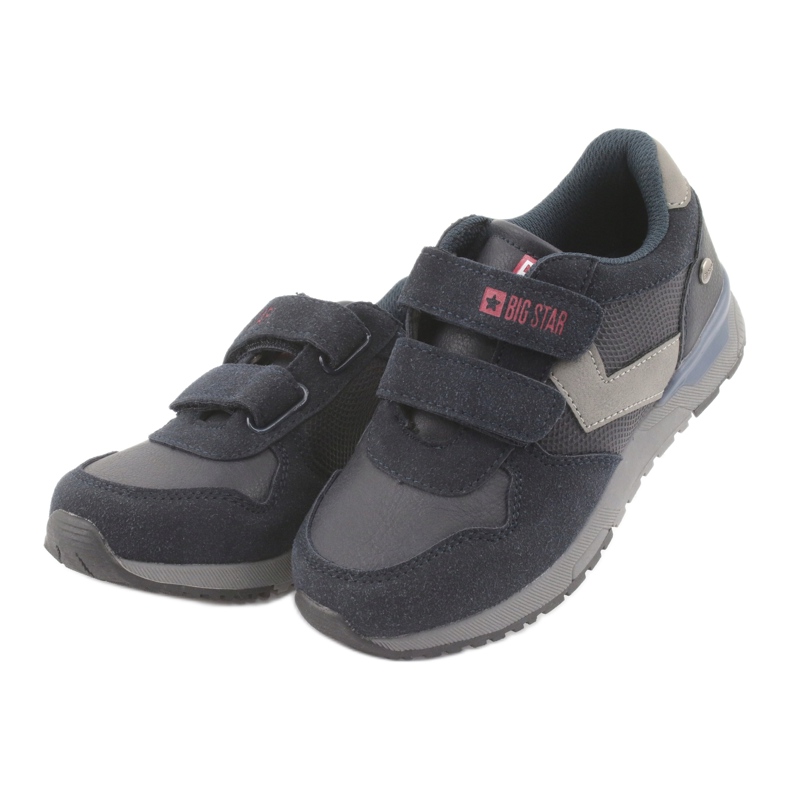 Sapatos esportivos infantis de velcro 374084 Navy Blue Big Star azul 3