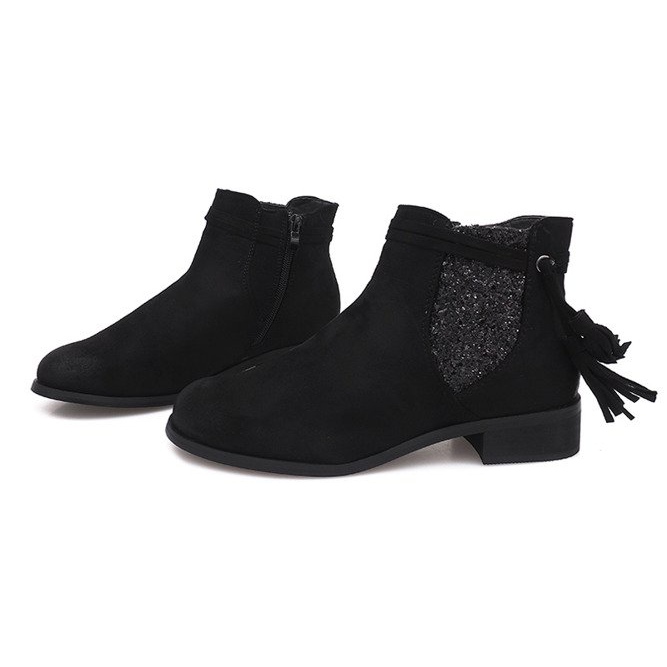 Botas de camurça Jodhpur W132 Preta preto 2