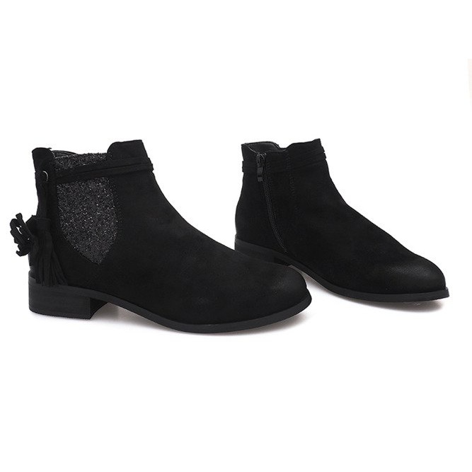 Botas de camurça Jodhpur W132 Preta preto 1