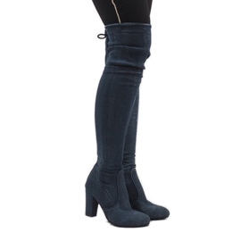 Botas jeans azuis envelhecidas BH71-HB azul 2