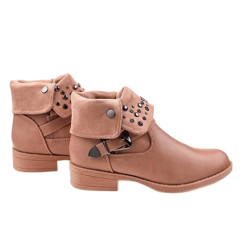 Botas rosa com fivela GG-44P 2