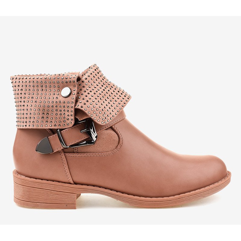 Botas rosa com fivela e tachas GG-43P 2