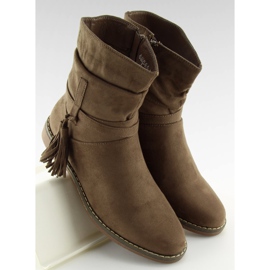 Botas marrons para mulheres marrons 4169 Khaki castanho multicolorido 2