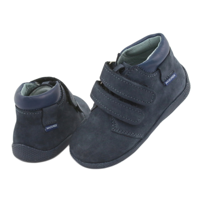 Mazurek Leather Boys com velcro 341 azul marinho 4