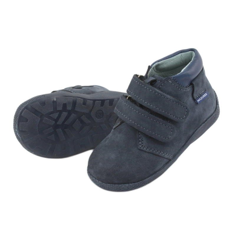 Mazurek Leather Boys com velcro 341 azul marinho 5 Mazurek Leather Boys com velcro 341 azul marinho 5