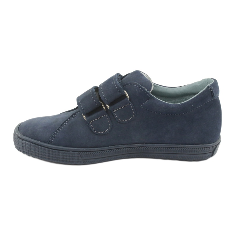 Sapatos de meninos de couro Mazurek para velcro 268 azul marinho 2