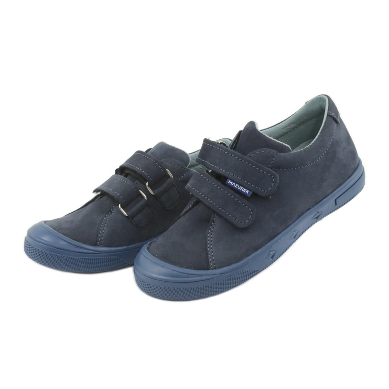 Sapatos masculinos, velcro Mazurek 1267 azul marinho azul-marinho 3