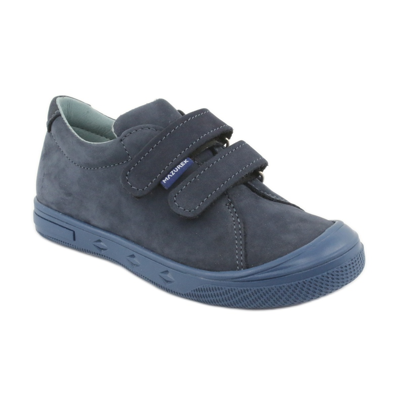 Sapatos masculinos, velcro Mazurek 1267 azul marinho 1