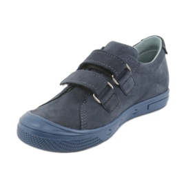 Sapatos masculinos, velcro Mazurek 1267 azul marinho 2