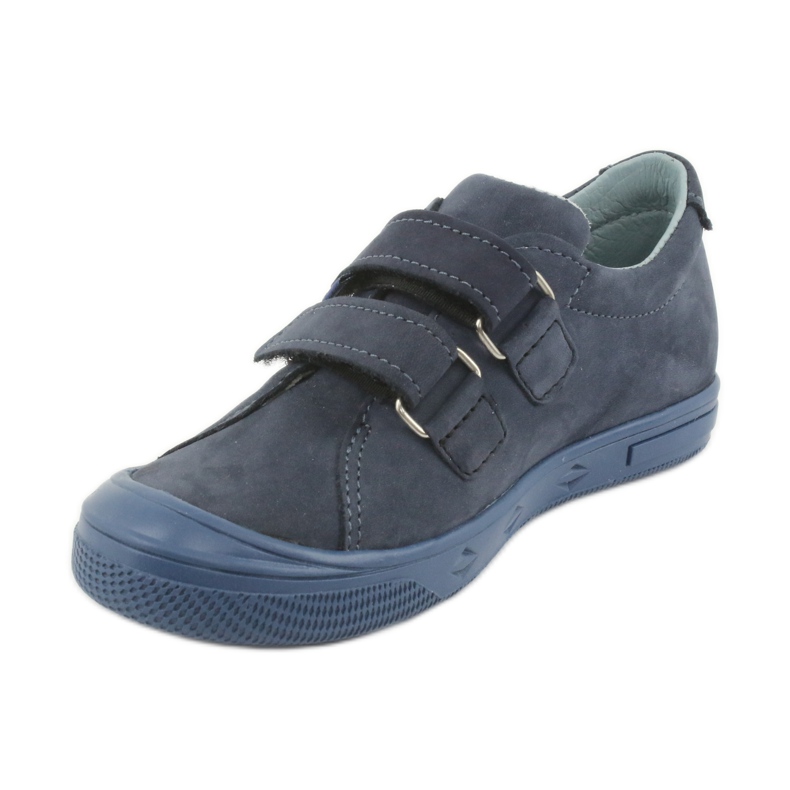 Sapatos masculinos, velcro Mazurek 1267 azul marinho 2