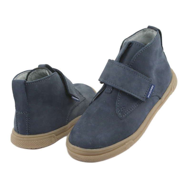 Botas de velcro Mazurek 106 azul marinho 4