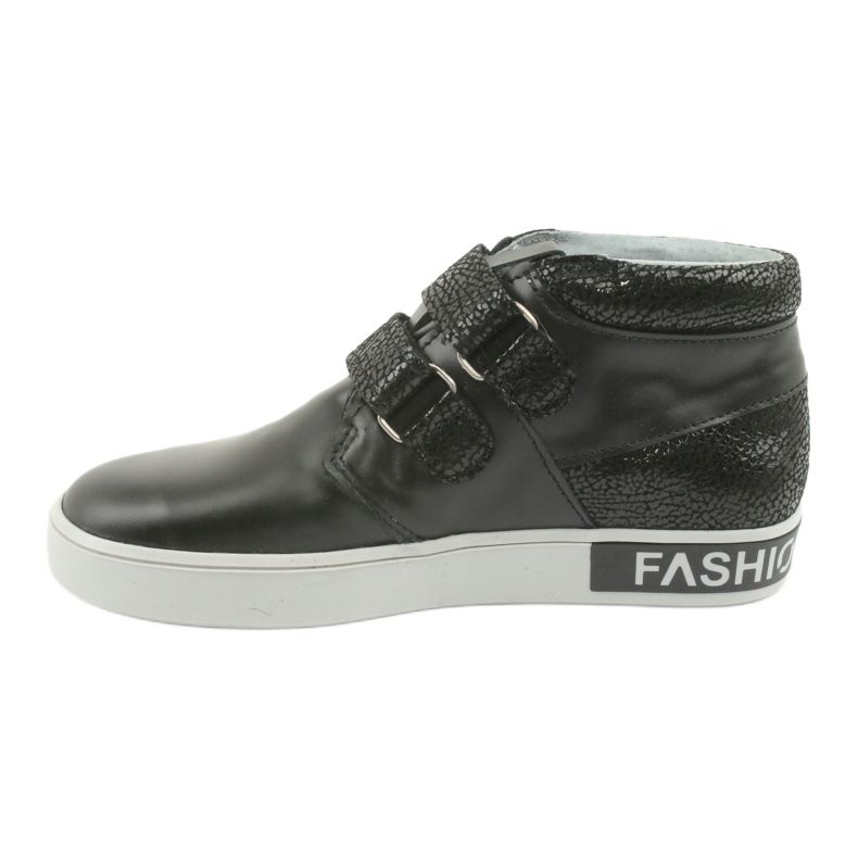 Mazurek Sapatos infantis de couro preto 2