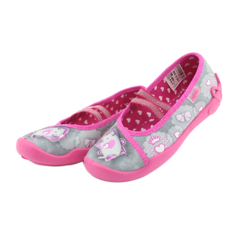 Calçados infantis Befado 116X248 rosa cinza 3