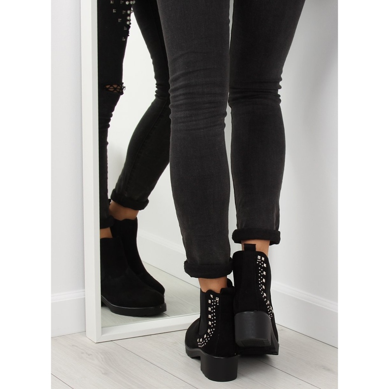 Botas pretas Chelsea com tachas Z175 Pretas preto 1