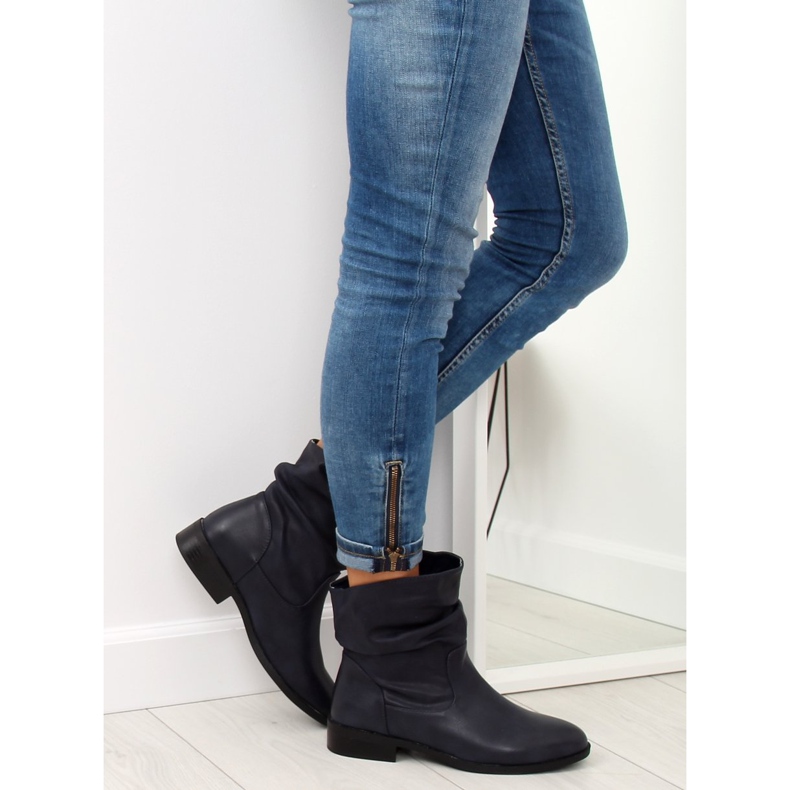 Botas azul marinho para mulheres 1127-PA DK.BLUE azul-marinho 1