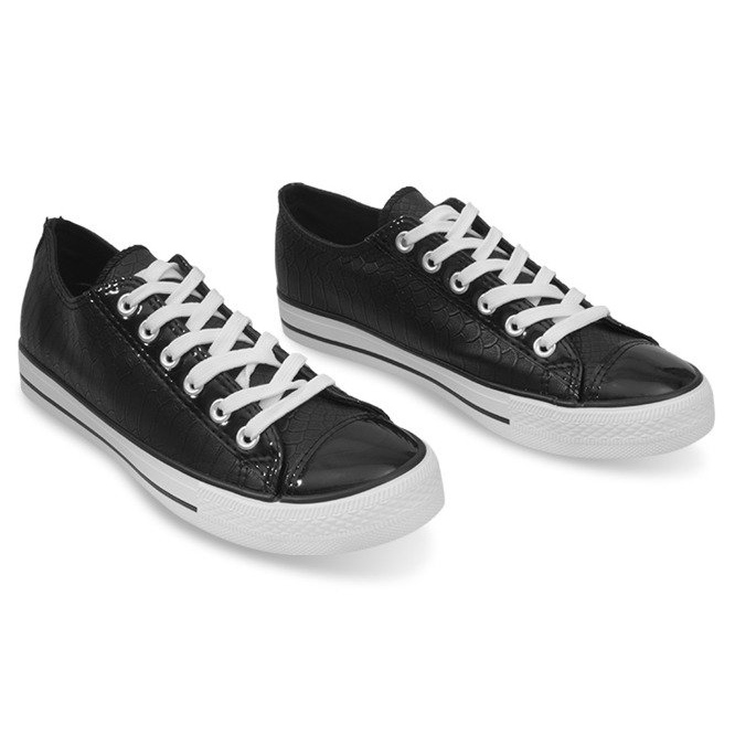 Tênis esportivos de couro Ydb preto 1