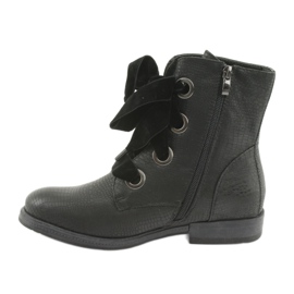 Botas pretas atadas HFN-5505 pretas preto 2