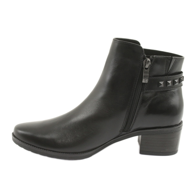 Botas de couro femininas de Caprice com pregos 25433 preto 2 Botas de couro femininas de Caprice com pregos 25433 preto 2