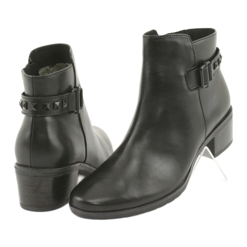 Botas de couro femininas de Caprice com pregos 25433 preto 3 Botas de couro femininas de Caprice com pregos 25433 preto 3