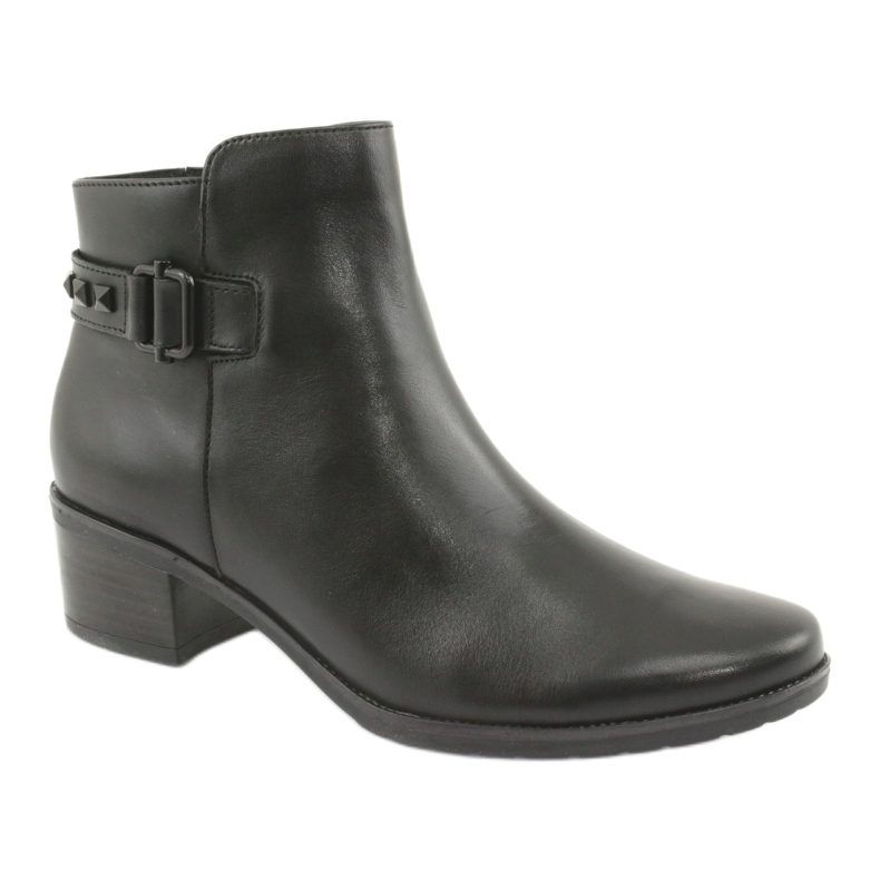 Botas de couro femininas de Caprice com pregos 25433 preto 1 Botas de couro femininas de Caprice com pregos 25433 preto 1