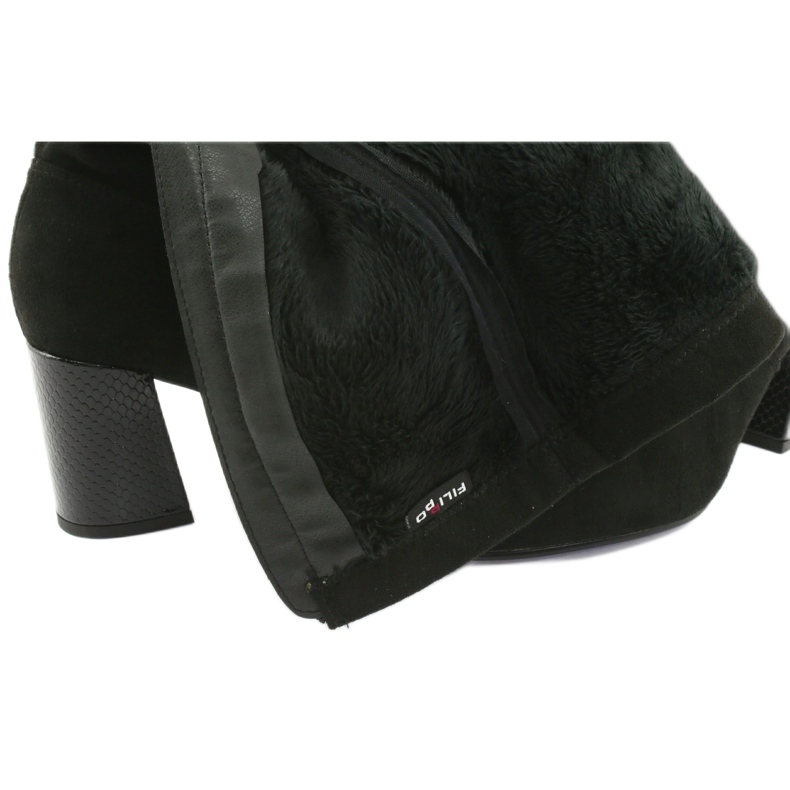 Botas pretas Filippo 1028 de cano alto preto 4