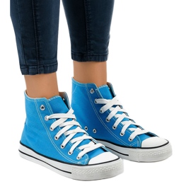 Tênis de cano alto clássico azul DTS8224-16 1 Tênis de cano alto clássico azul DTS8224-16 1