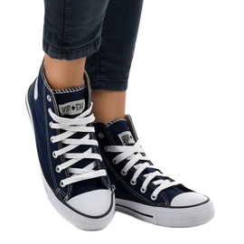 Tênis de cano alto clássico azul marinho DTS8224-4 azul-marinho 2