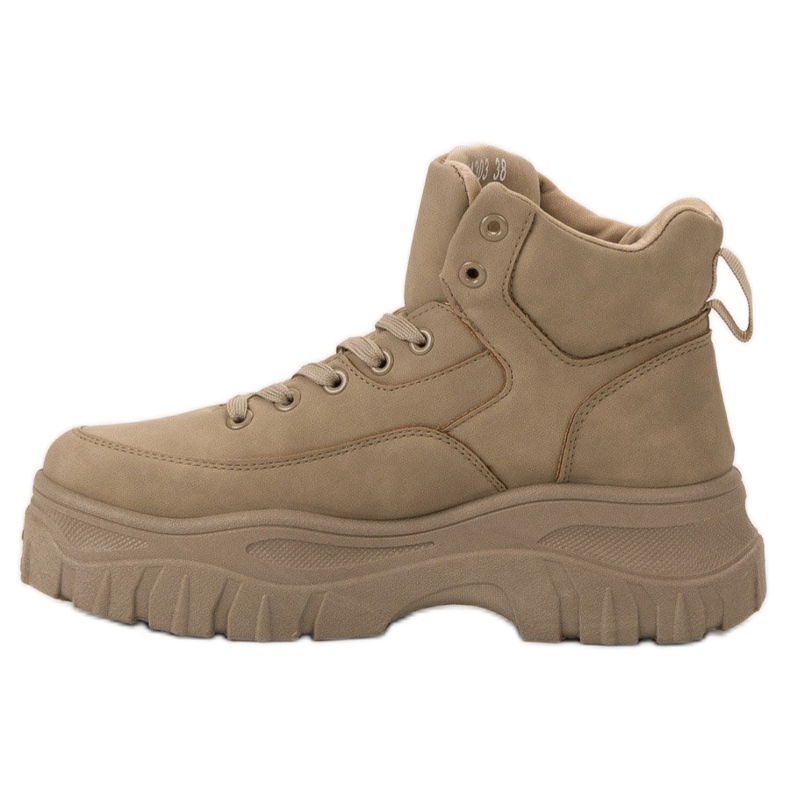 Kylie Sapatos de amarrar na plataforma marrom 2