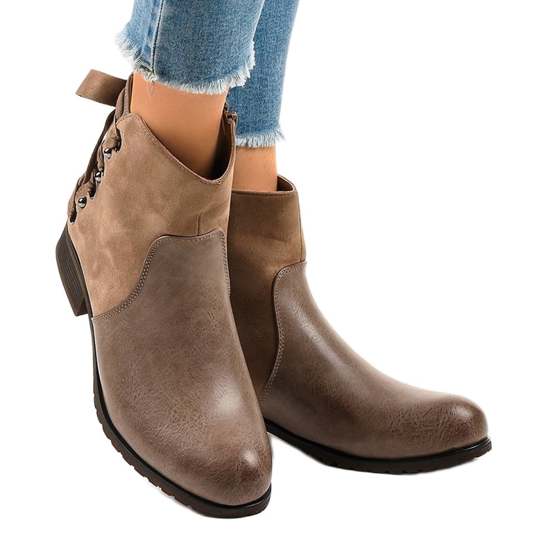 Botas com isolamento de camurça cáqui C562 multicolorido verde 1