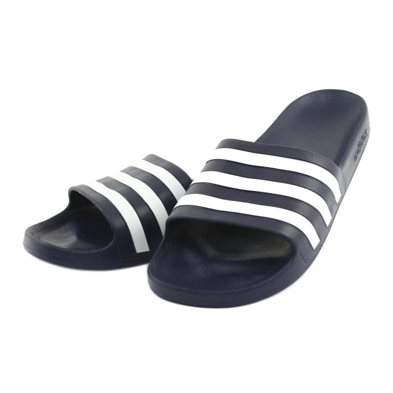 Chinelos Adidas Adilette Aqua M F35542 branco azul marinho 3