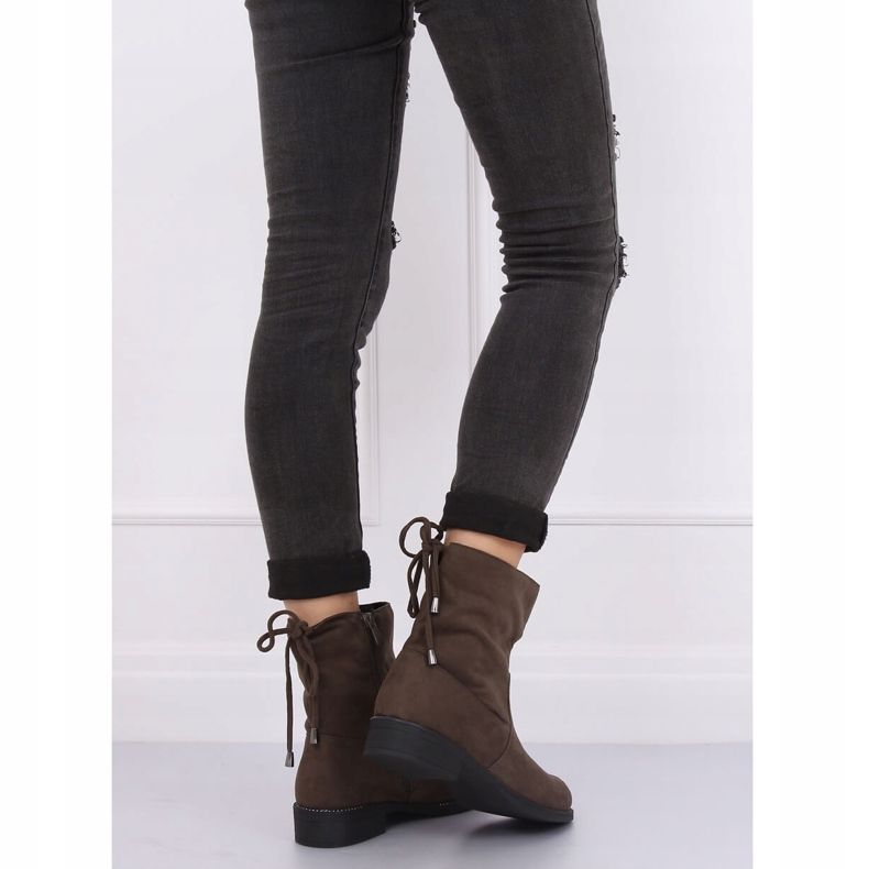 Botas femininas verdes em cáqui 7378-PA Verde 1