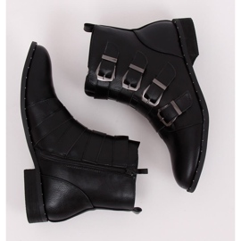 Botas pretas com fivelas, pretas 688-57 pretas preto 1