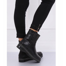 Botas pretas rasas femininas pretas CH1812-1 Preto 2