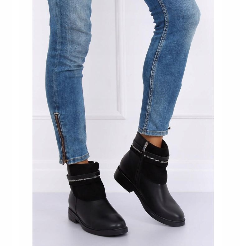 Botas pretas Chelsea para mulheres HFN-2276-2 pretas preto 1