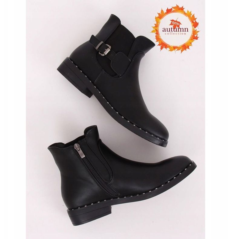 Botas pretas Chelsea para mulheres HFN-2279 pretas preto 1