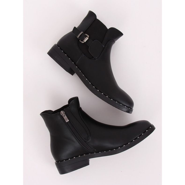 Botas pretas Chelsea para mulheres HFN-2279 pretas preto 2