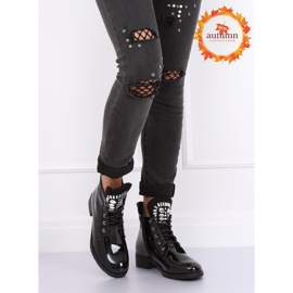Botas femininas laqueadas pretas NC866 pretas preto 1