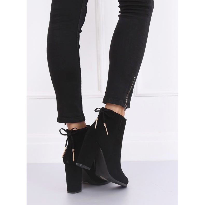 Botas elegantes pretas de salto alto NS055P pretas preto 1