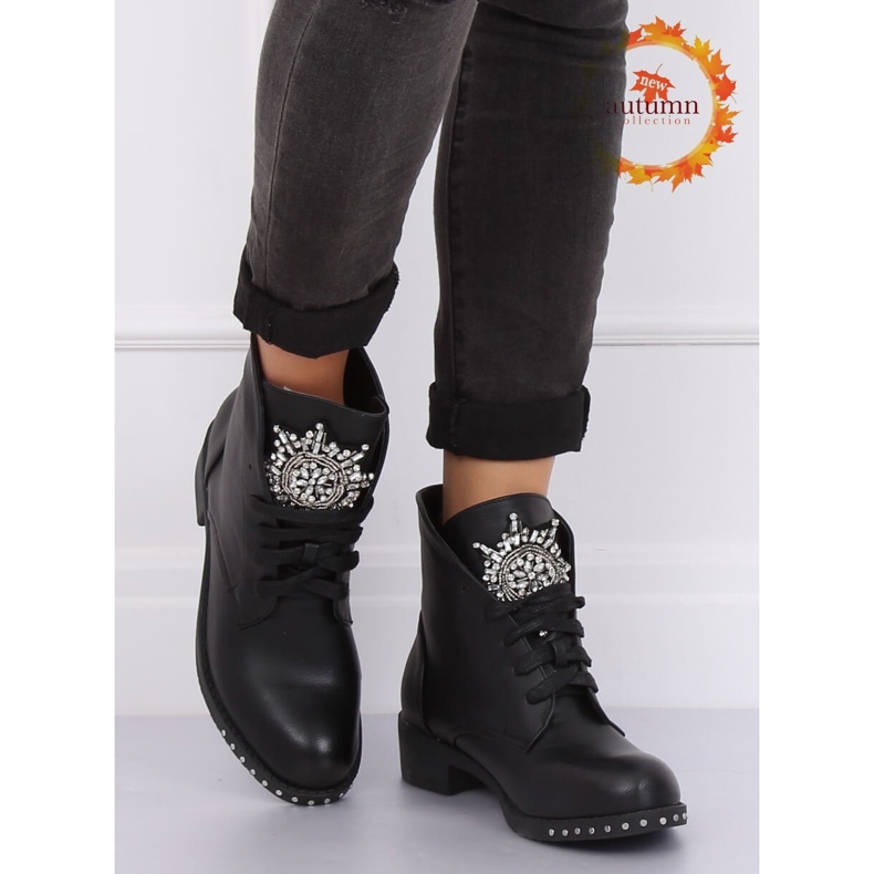 Botas pretas pretas 100-902BO-1 preta preto 1