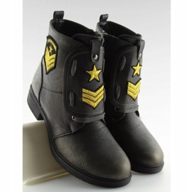 Botas de trabalho com remendos cinza H-4 Gray 2 Botas de trabalho com remendos cinza H-4 Gray 2
