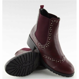 Botas Jodhpur com tachas marrons FC-H63 Wine vermelho 1