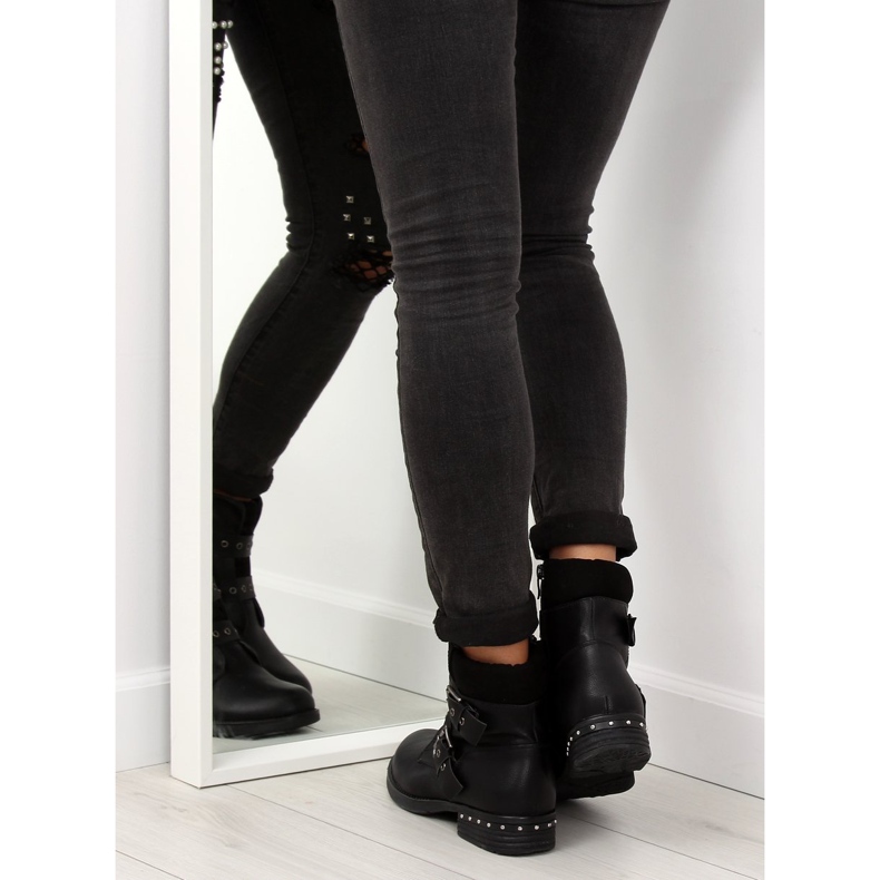 Botas pretas femininas pretas S165 pretas preto 2