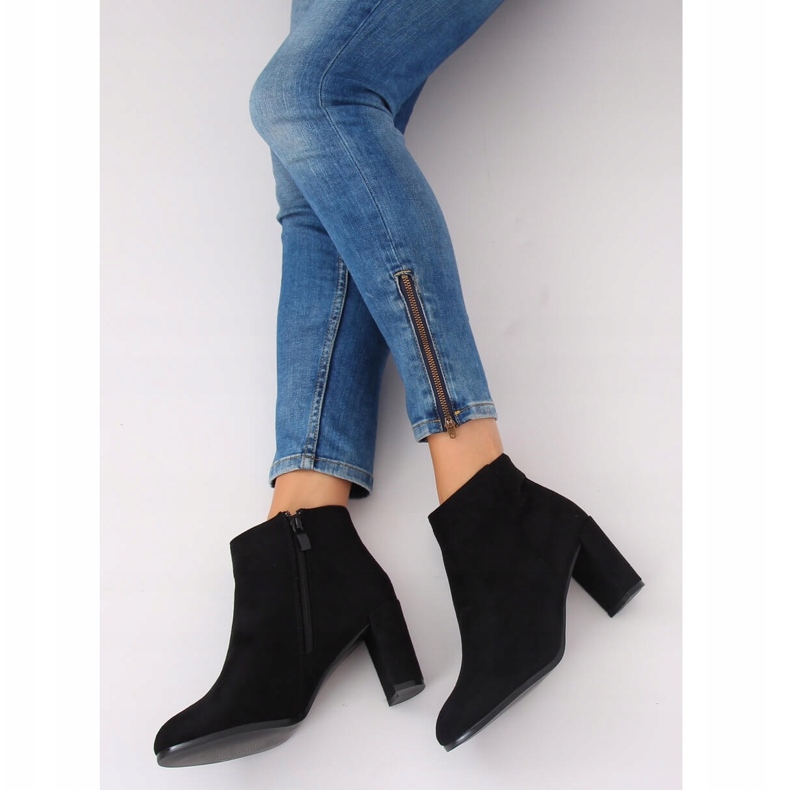 Botas clássicas pretas de salto alto A6801 Pretas preto 2