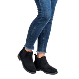 SHELOVET Botas Jodhpur de camurça preta preto 2