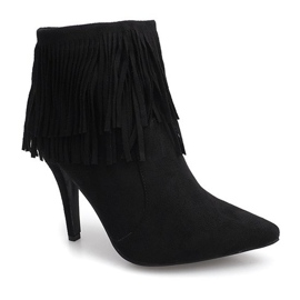 Botas pretas em um alfinete Boho 99-95 Preto 1 Botas pretas em um alfinete Boho 99-95 Preto 1