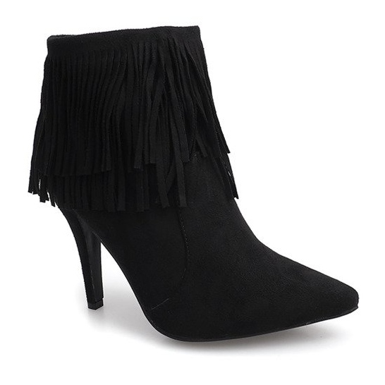 Botas pretas em um alfinete Boho 99-95 Preto 1 Botas pretas em um alfinete Boho 99-95 Preto 1