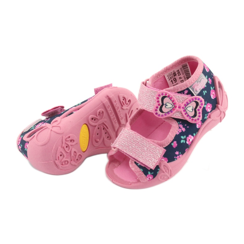 Calçado infantil amarelo Befado 242P094 azul marinho rosa 4