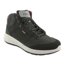 Grisport Sapatos de esporte de couro preto 1