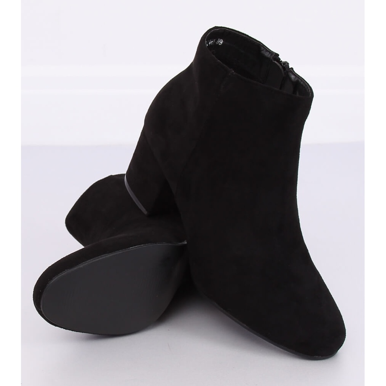 Botas pretas de salto baixo YQ216P pretas preto 1