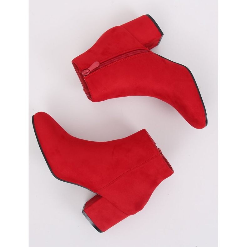 Botas vermelhas de salto baixo YQ216P vermelhas vermelho 1